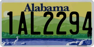AL license plate 1AL2294