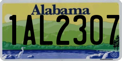 AL license plate 1AL2307