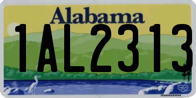 AL license plate 1AL2313
