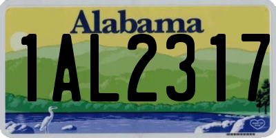 AL license plate 1AL2317