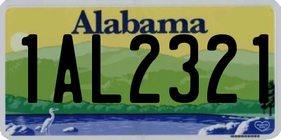 AL license plate 1AL2321