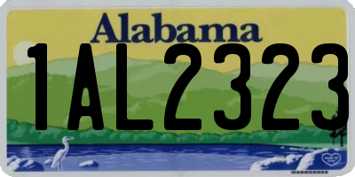 AL license plate 1AL2323
