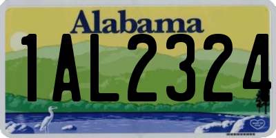 AL license plate 1AL2324
