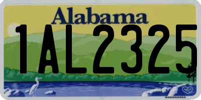 AL license plate 1AL2325