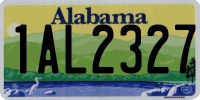 AL license plate 1AL2327
