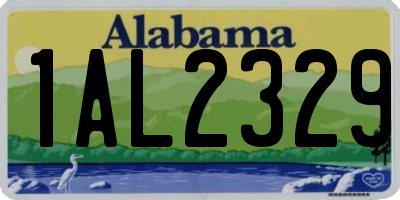 AL license plate 1AL2329