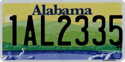 AL license plate 1AL2335