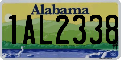 AL license plate 1AL2338