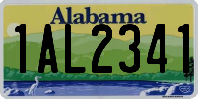 AL license plate 1AL2341