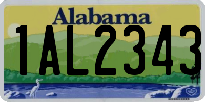 AL license plate 1AL2343