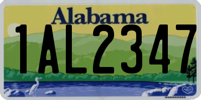 AL license plate 1AL2347