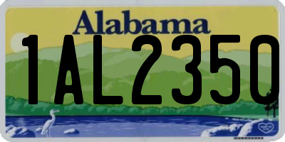 AL license plate 1AL2350