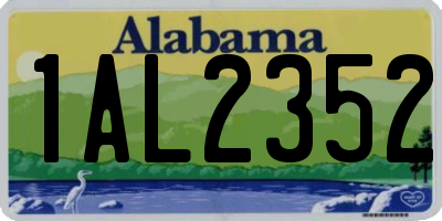 AL license plate 1AL2352