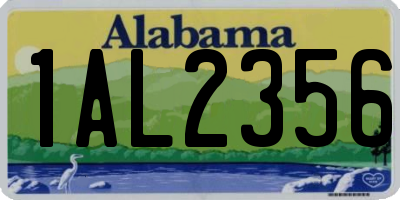 AL license plate 1AL2356