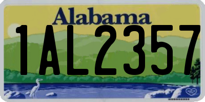 AL license plate 1AL2357