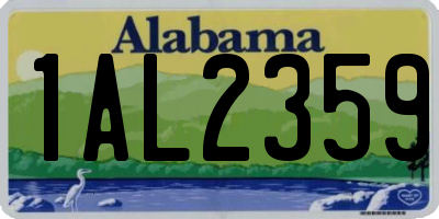AL license plate 1AL2359
