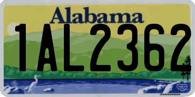 AL license plate 1AL2362