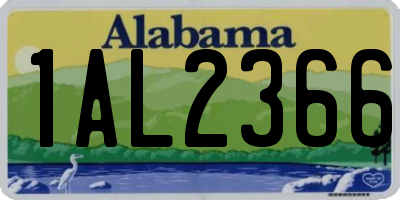 AL license plate 1AL2366