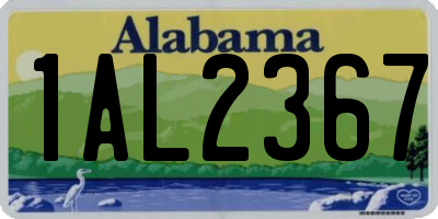 AL license plate 1AL2367
