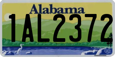 AL license plate 1AL2372
