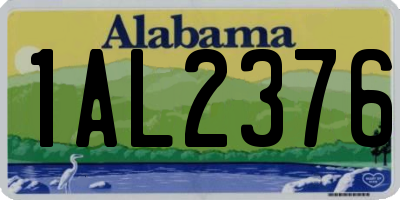 AL license plate 1AL2376
