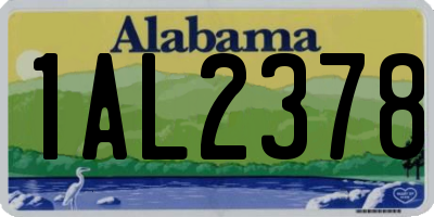 AL license plate 1AL2378