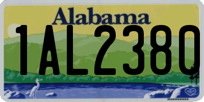 AL license plate 1AL2380