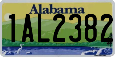 AL license plate 1AL2382