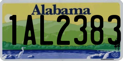 AL license plate 1AL2383