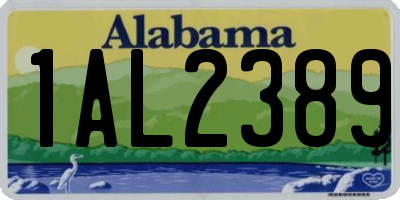 AL license plate 1AL2389