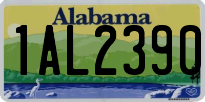 AL license plate 1AL2390