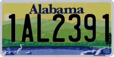 AL license plate 1AL2391