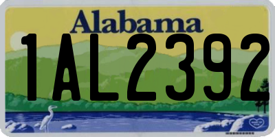 AL license plate 1AL2392