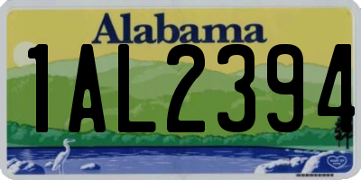 AL license plate 1AL2394