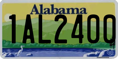 AL license plate 1AL2400
