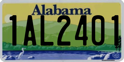 AL license plate 1AL2401