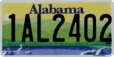 AL license plate 1AL2402