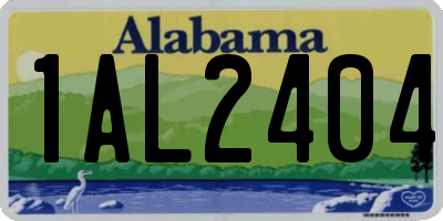 AL license plate 1AL2404
