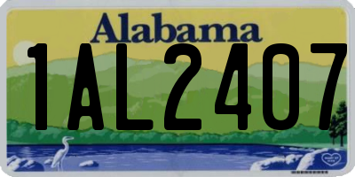AL license plate 1AL2407