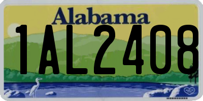 AL license plate 1AL2408