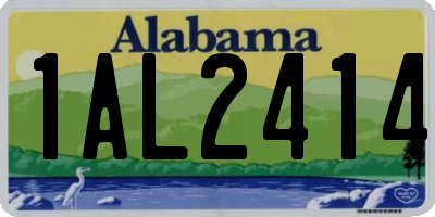 AL license plate 1AL2414