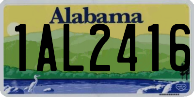 AL license plate 1AL2416