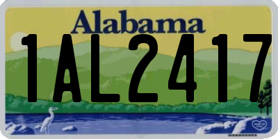 AL license plate 1AL2417
