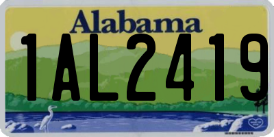 AL license plate 1AL2419