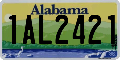 AL license plate 1AL2421