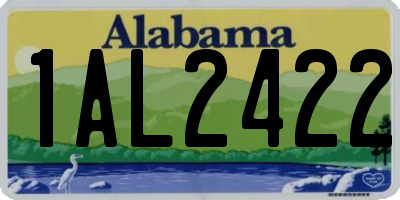 AL license plate 1AL2422
