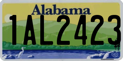 AL license plate 1AL2423