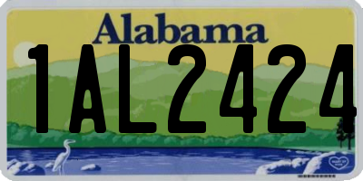 AL license plate 1AL2424