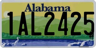 AL license plate 1AL2425
