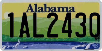 AL license plate 1AL2430